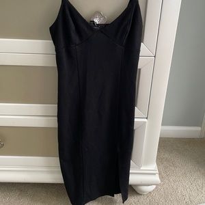 black dress with slit